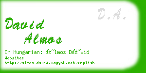 david almos business card